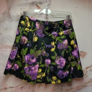Silence + Noise Floral Pleated Skirt